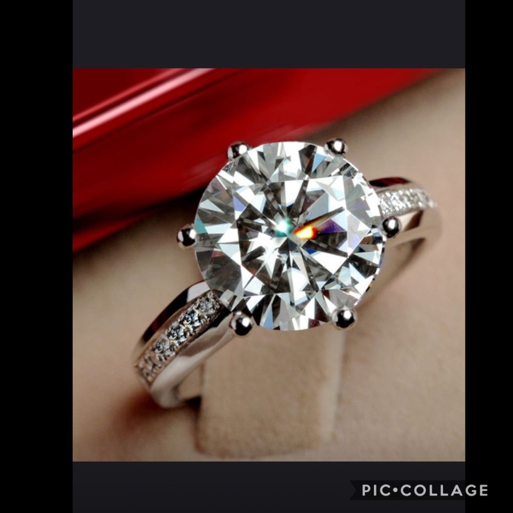 For Donnitta Round 2ct CZ 925 Ring